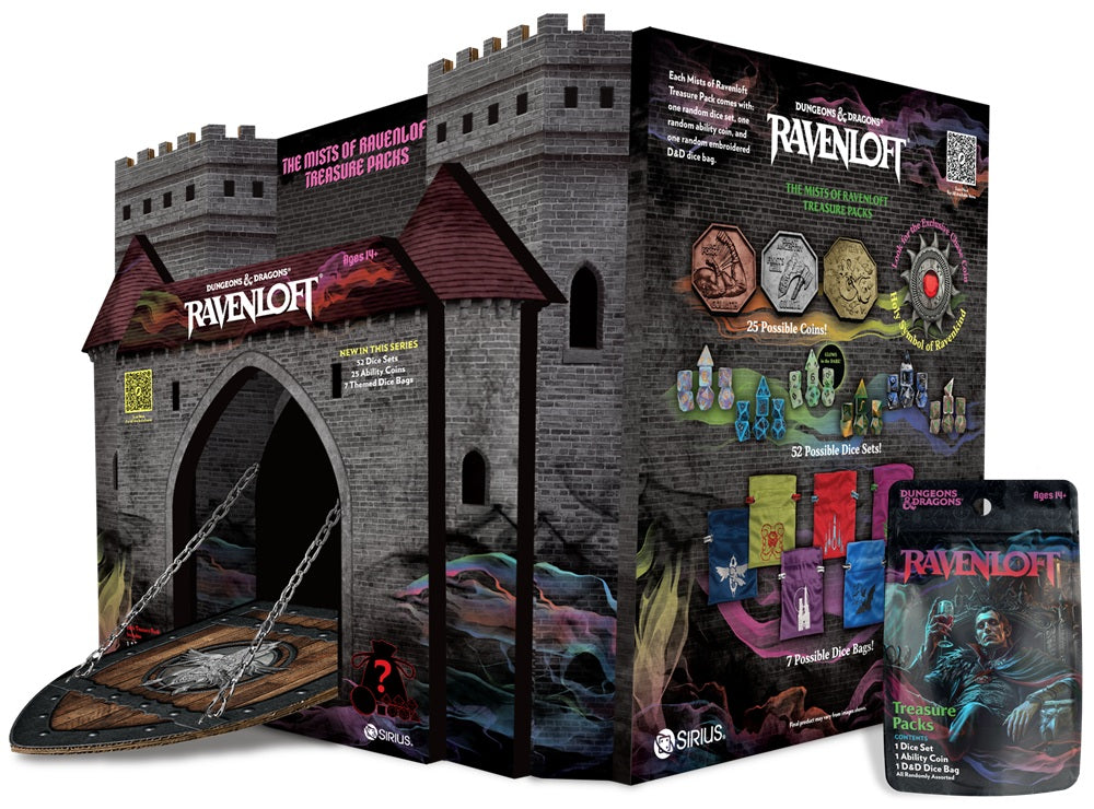 D&D- MISTS OF RAVENLOFT TREASURE PACK (Random Dice set, Coin, & Dice B