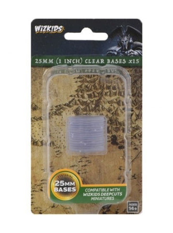 WizKids- 1 INCH CLEAR BASES - 15 PACK