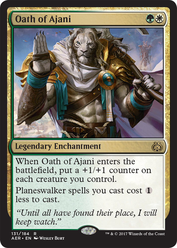 MTG- Oath of Ajani OVERSIZED card MTG- Oath of Ajani OVERSIZED card