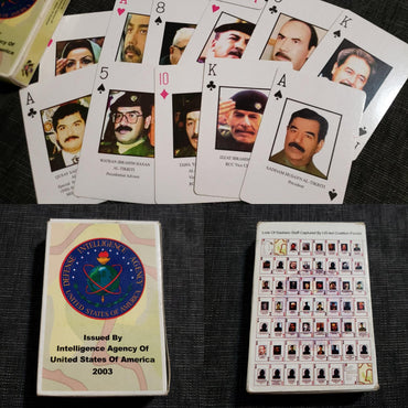 Saddam Captured Playing Cards USA Intelligence Agency 2003- Open