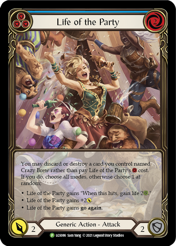 Life of the Party (Blue) [LGS086] (Promo)  Rainbow Foil