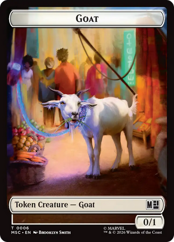 Soldier // Goat Double-Sided Token [Marvel Super Heroes Commander Tokens]