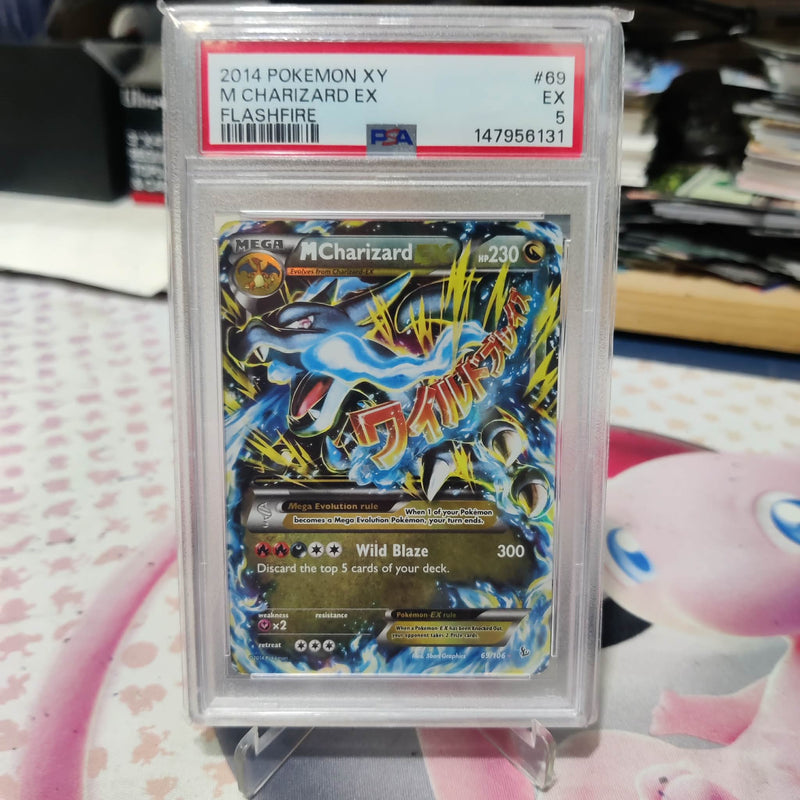 Graded- 2014 POKEMON XY FLASHFIRE #69 M CHARIZARD EX PSA 5