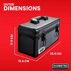 15-Slab Case Individual Slot with Handle, Black