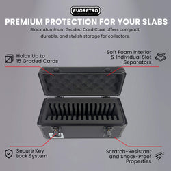 15-Slab Case Individual Slot with Handle, Black