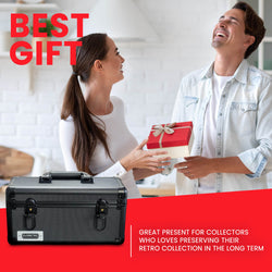 15-Slab Case Individual Slot with Handle, Black