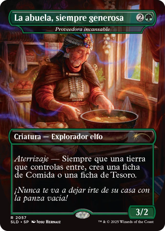 La abuela, siempre generosa - Tireless Provisioner SPANISH (Rainbow Foil) [Secret Lair Drop Series]