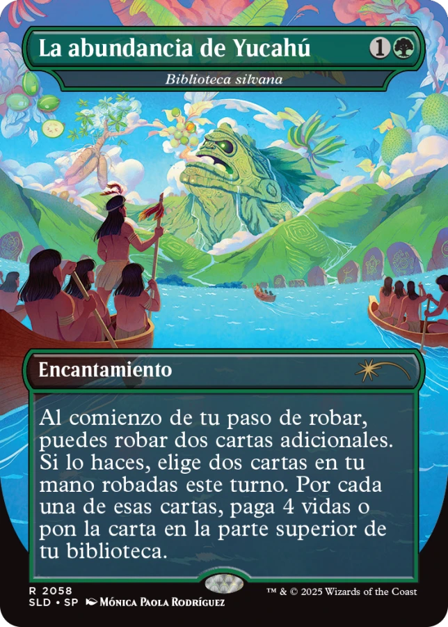La abundancia de Yucahu - Sylvan Library (Rainbow Foil) SPANISH [Secret Lair Drop Series]