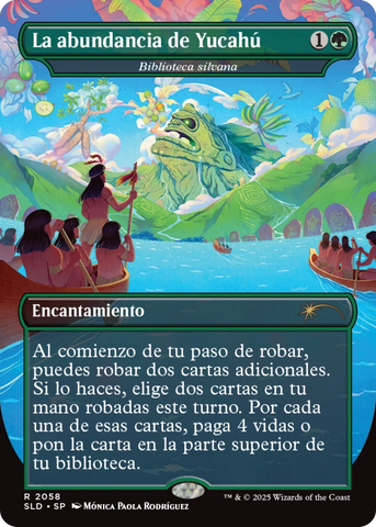 La abundancia de Yucahu - Sylvan Library (Rainbow Foil) SPANISH [Secret Lair Drop Series]