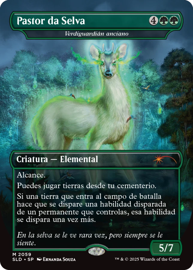 Pastor da Selva - Ancient Greenwarden (Rainbow Foil) SPANISH [Secret Lair Drop Series]