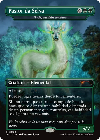 Pastor da Selva - Ancient Greenwarden (Rainbow Foil) SPANISH [Secret Lair Drop Series]