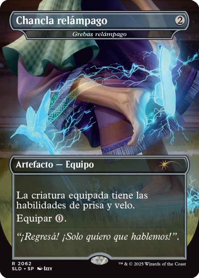 Chancla relampago - Lightning Greaves (Rainbow Foil) SPANISH [Secret Lair Drop Series]