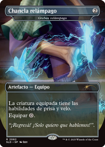 Chancla relampago - Lightning Greaves (Rainbow Foil) SPANISH [Secret Lair Drop Series]