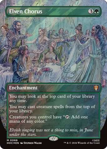 Elven Chorus (Borderless) (Surge Foil) [The Hobbit: Eternal-Legal]