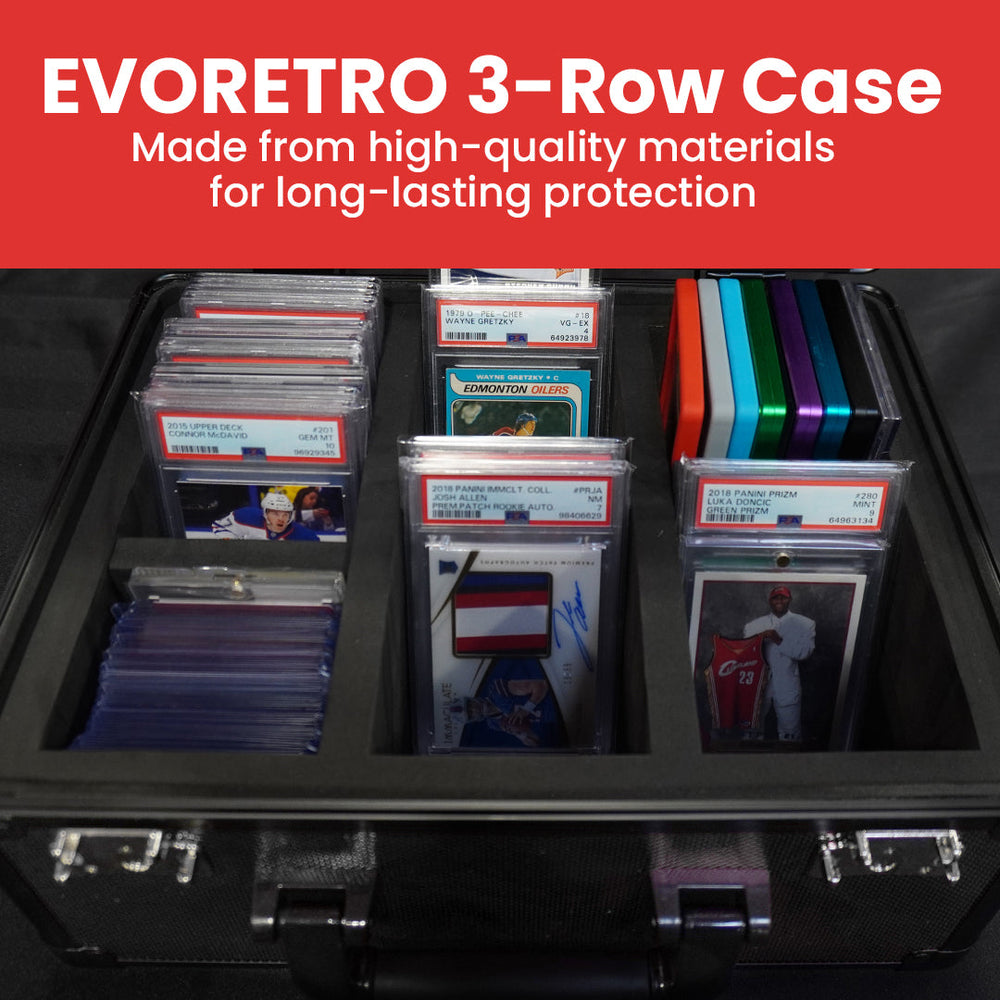 EVORETRO Aluminum Graded Card Storage Box, TSA Lock