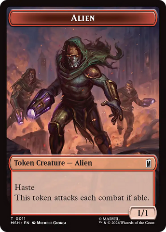 Wall // Alien Double-Sided Token [Marvel Super Heroes Tokens]