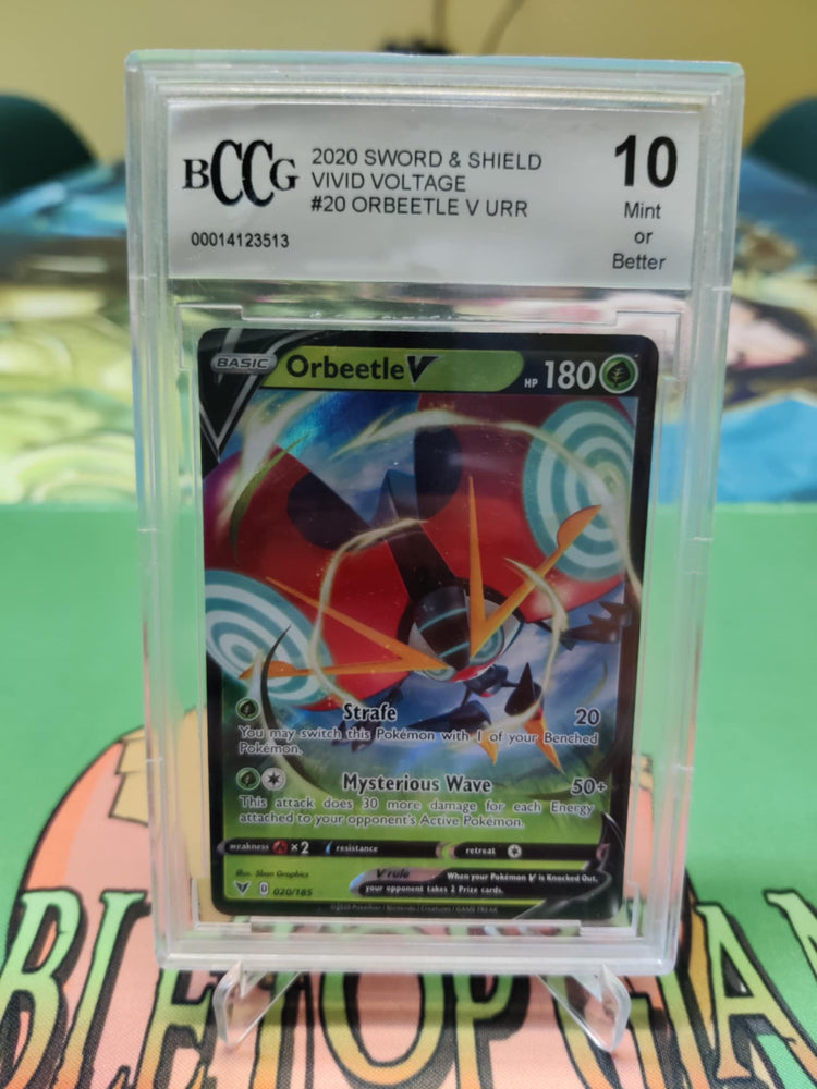 Graded-  Orbeetle V 2020 Sword & Shield #20 BccG Mint 10