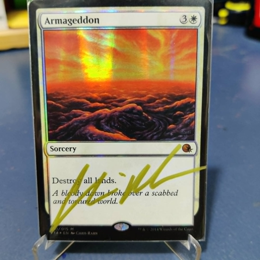 Armageddon [From the Vault: Annihilation]  Chris Rahn Auto on card