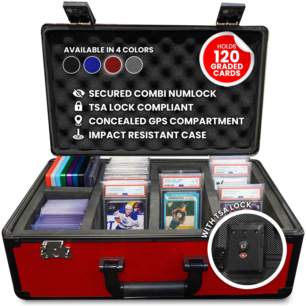 EVORETRO Aluminum Graded Card Storage Box, TSA Lock