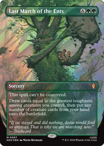 Last March of the Ents (Borderless) (Surge Foil) [The Hobbit: Eternal-Legal]