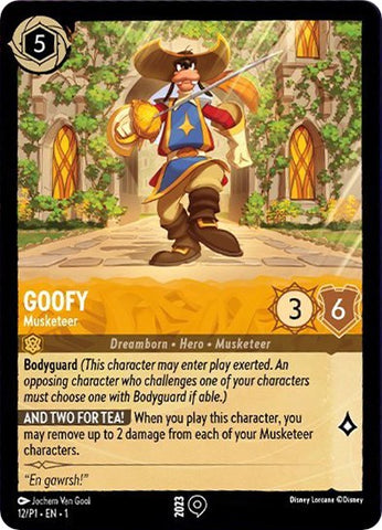 Goofy - Musketeer (12/P1) [Promo Cards]