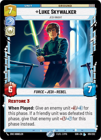 Luke Skywalker - Jedi Knight (051/252) [Spark of Rebellion]