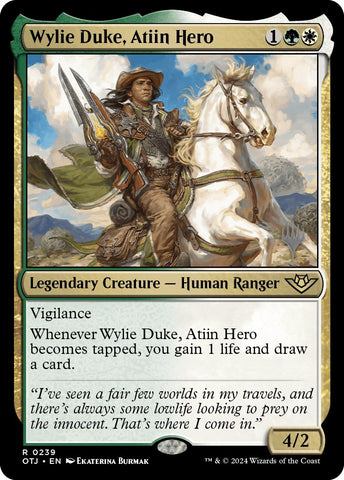 Wylie Duke, Atiin Hero (Promo Pack) [Outlaws of Thunder Junction Promos]