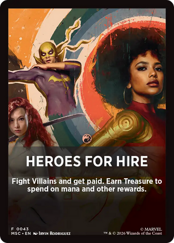 Heroes For Hire Theme Card [Marvel Super Heroes Commander]