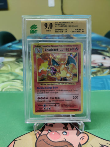 Graded- Pokemon- Charizard #11 XY Evolutions Holo Rare MNT 9.0
