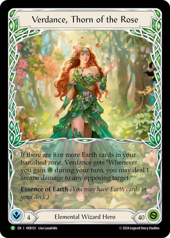 Verdance, Thorn of the Rose - HER121 [HER121] (Promo)  Rainbow Foil