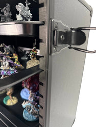 EVORETRO Aluminum Miniatures Display Case with 5 Magnetic Trays