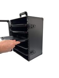 EVORETRO Aluminum Miniatures Display Case with 5 Magnetic Trays