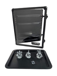 EVORETRO Aluminum Miniatures Display Case with 5 Magnetic Trays