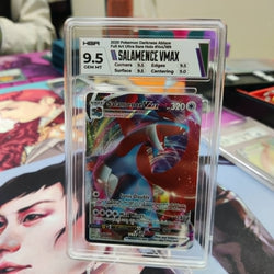 Graded- Pokemon Salamence VMAX 144/189 Darkness Ablaze Graded HGA 9.5 Gem Mint