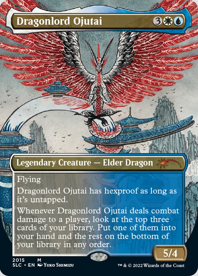 Dragonlord Ojutai (Borderless) [Secret Lair Countdown Kit]