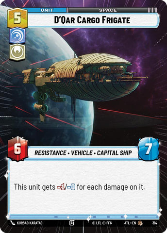 D'Qar Cargo Frigate (314) (Hyperspace) (314) [Jump to Lightspeed]