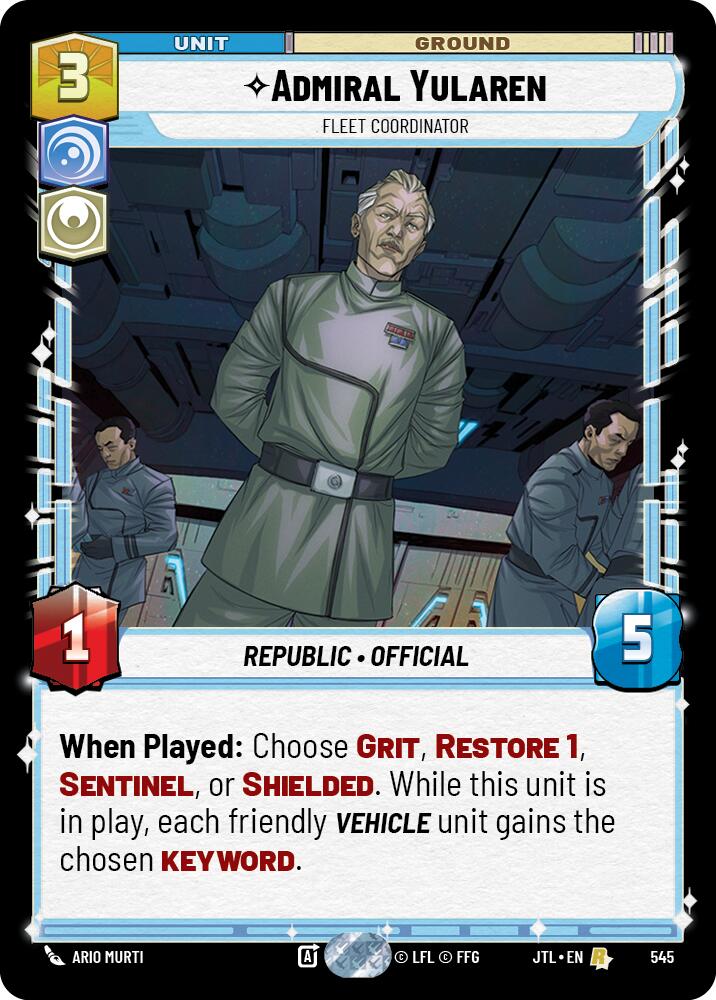 Admiral Yularen - Fleet Coordinator (545) (545) [Jump to Lightspeed]