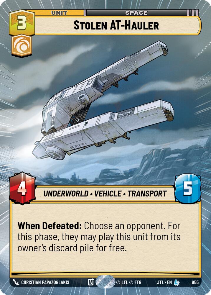 Stolen AT-Hauler (Hyperspace Foil) (955) [Jump to Lightspeed]