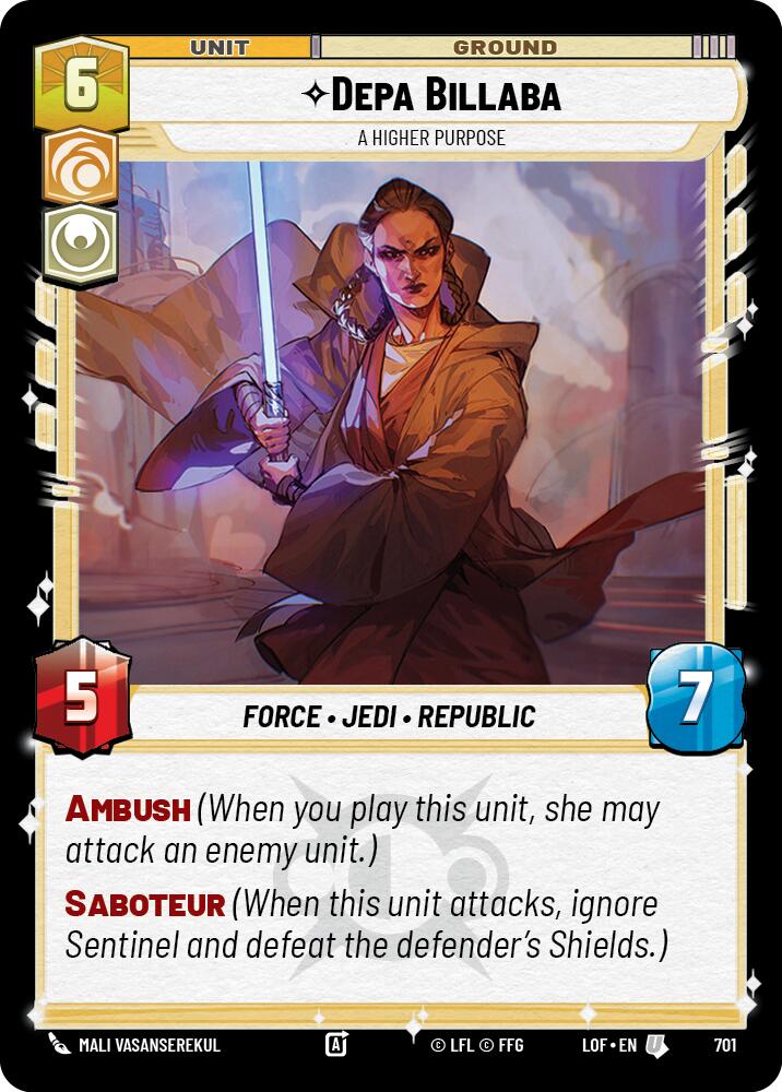 Depa Billaba - A Higher Purpose (701) (Foil) (701) [Legends of the Force]