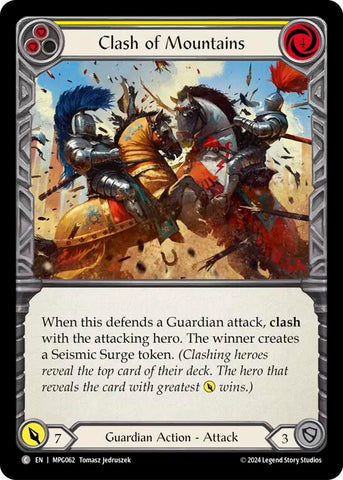 Clash of Mountains (Yellow) [MPG062] (Mastery Pack Guardian)  Rainbow Foil