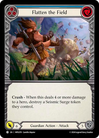 Flatten the Field (Blue) [MPG078] (Mastery Pack Guardian)  Rainbow Foil
