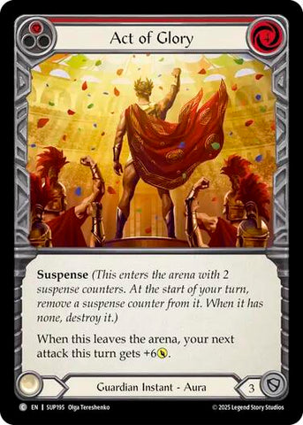 Act of Glory (Red) [SUP195] (Super Slam)  Rainbow Foil