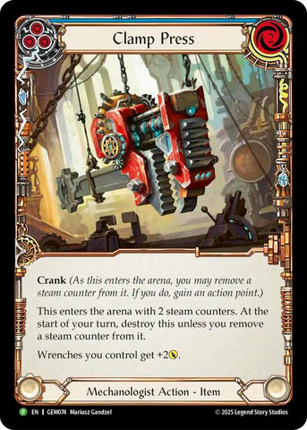 Clamp Press [GEM074] (GEM Pack 3)  Cold Foil