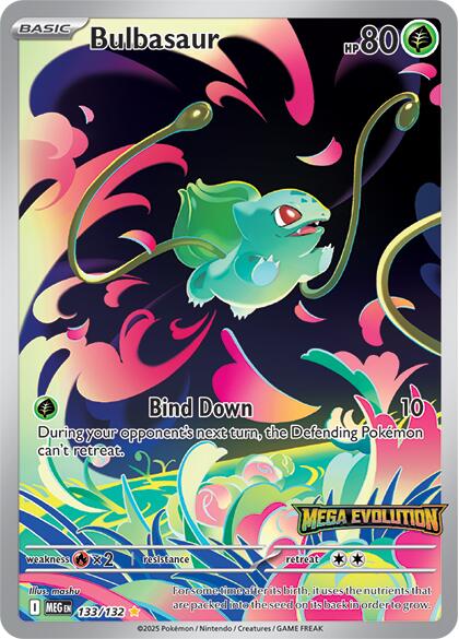 Bulbasaur (133/132) (Mega Evolution) STAMPED [Mega Evolutions: Base Set]