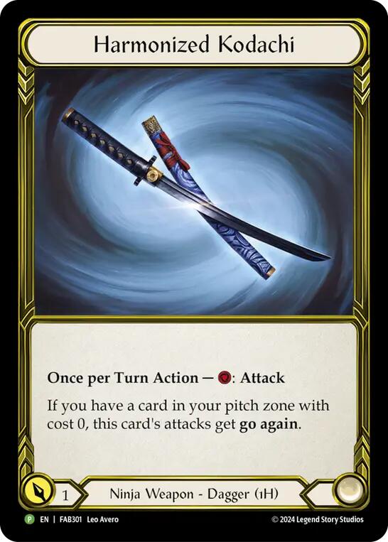 Harmonized Kodachi (Golden) [FAB301] (Promo)  Cold Foil