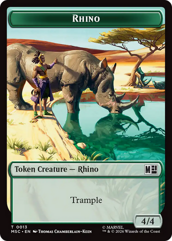 Rhino (013) // Beast (011) Double-Sided Token [Marvel Super Heroes Commander Tokens]