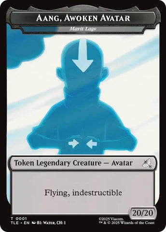 Aang, Awoken Avatar - Marit Lage // Treasure Double-Sided Token [Avatar: The Last Airbender: Eternal-Legal Tokens]