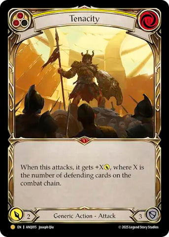 Tenacity (Yellow) (Gold) [ANQ015] (Compendium of Rathe - Antiquity Pack)  Rainbow Foil