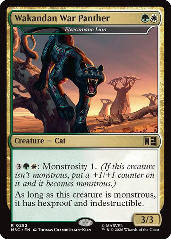 Wakandan War Panther - Fleecemane Lion (Surge Foil) [Marvel Super Heroes Commander]