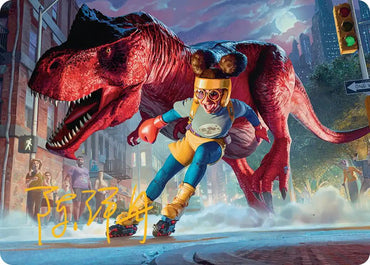 Moon Girl and Devil Dinosaur Art Card (Gold-Stamped Signature) [Marvel Super Heroes Art Series]